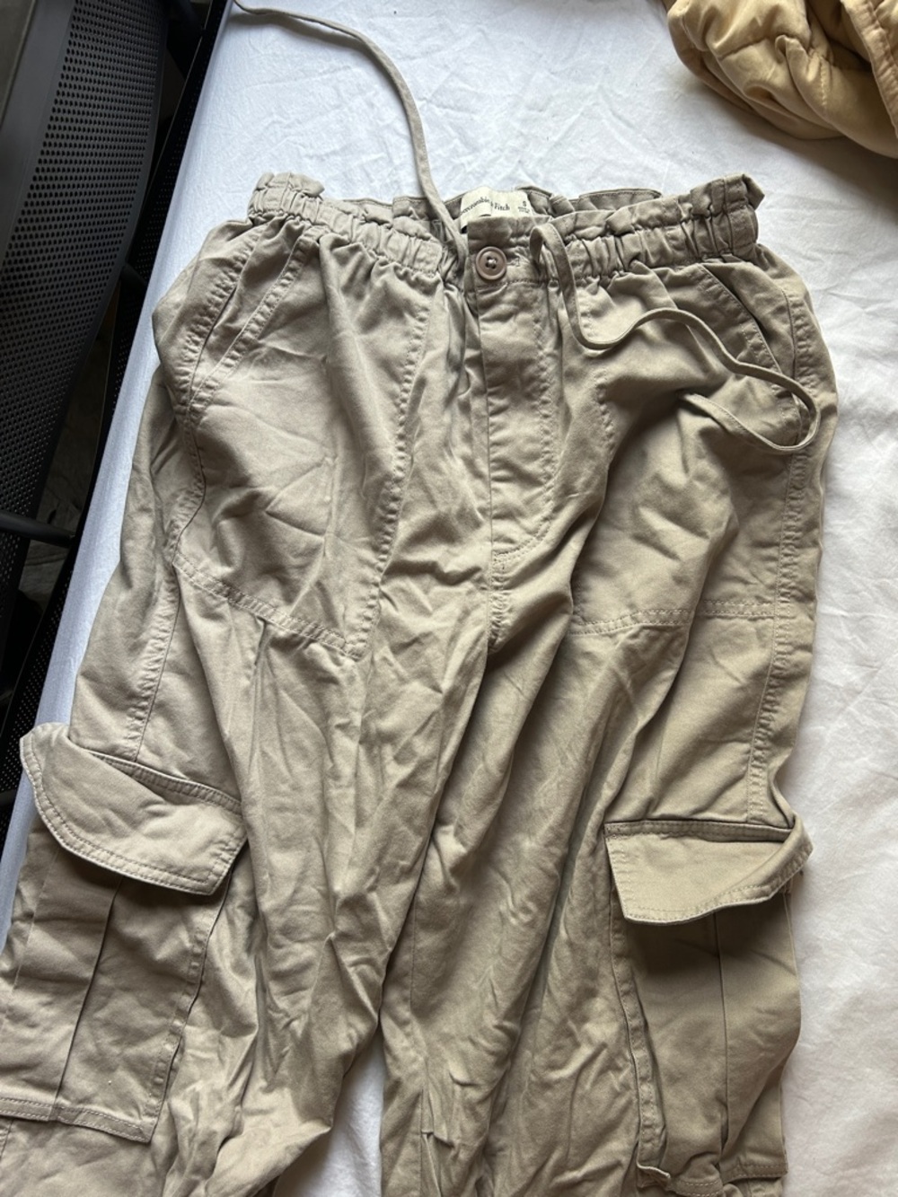 Abercrombie & Fitch Beige Cargo Trousers